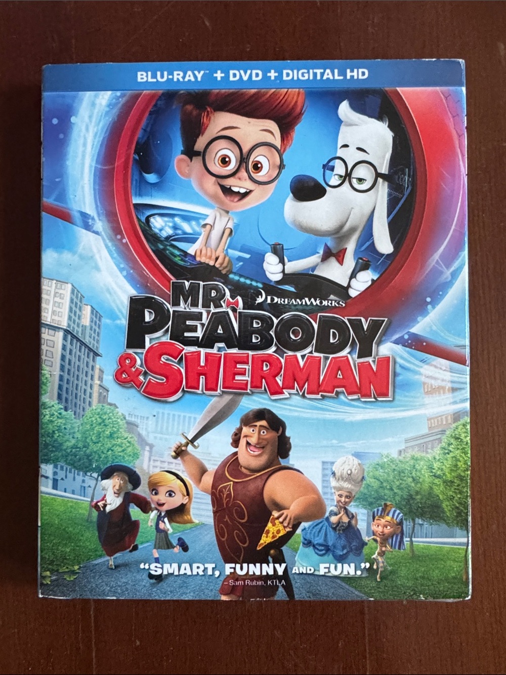 DreamWorks Mr. Peabody & Sherman Blu-ray + DVD, never opened with slipcover